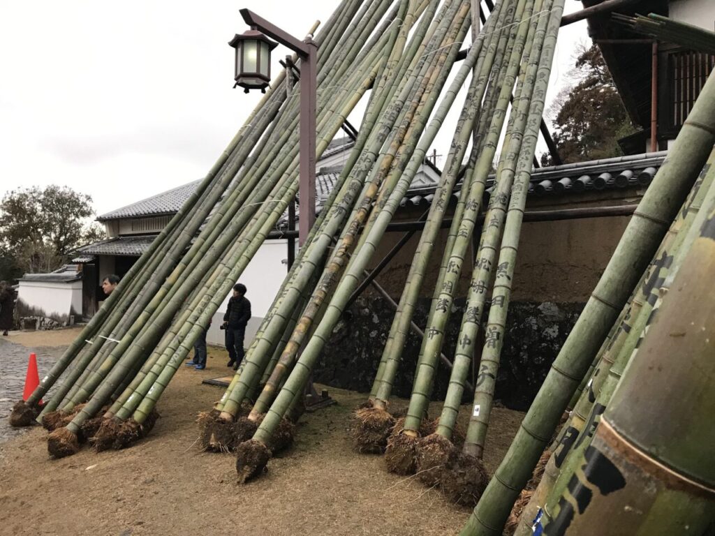 二月堂前の竹