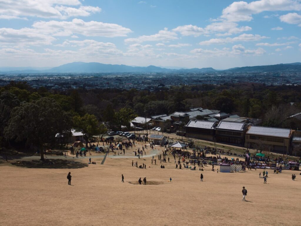 上から見たトレイルランナーズカップ奈良の会場