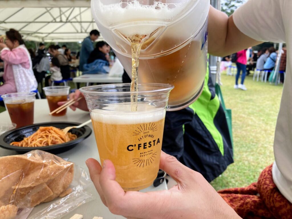 大ピッチャーでシェアビール