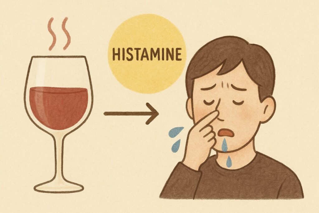 ヒスタミン不耐性の説明図