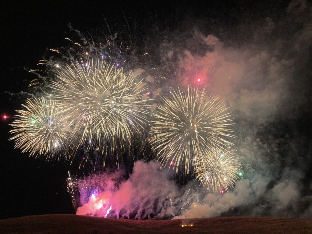 山麓会場からの花火