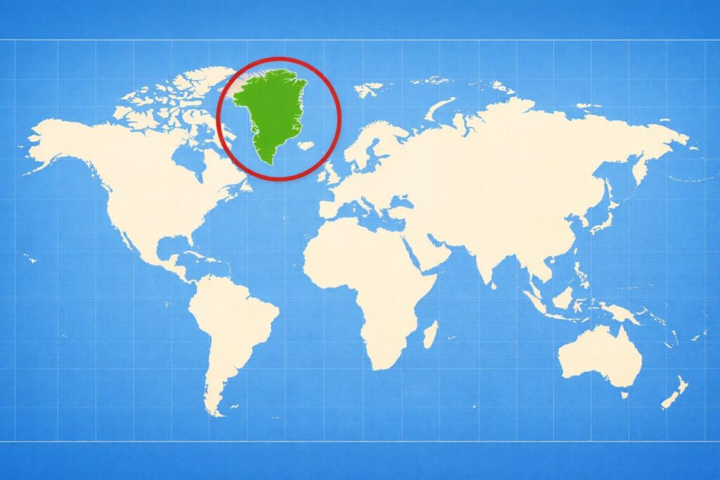 グリーンランドの場所